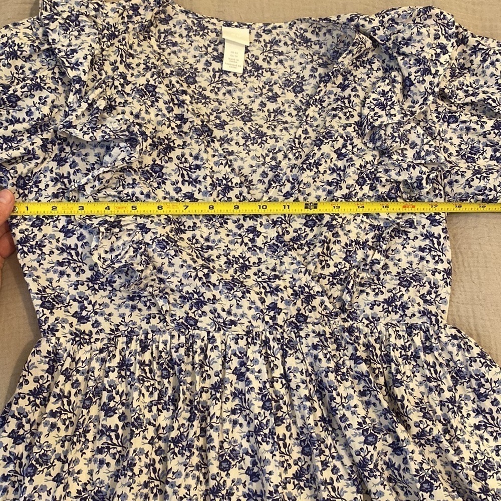 H&M puff sleeves floral ruffle mini dress. Size Xs. Very good condition - Picture 11 of 12